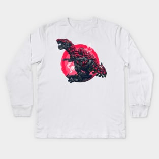 Mecharex Rises - Red Kids Long Sleeve T-Shirt